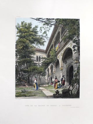 Item #P2549 Cour de la Maison de Chapie, a l'AlbaysinPl.17 (Grenade). Girault de Prangey