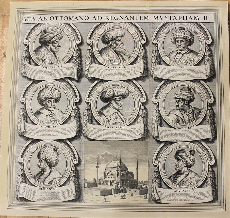 Ottomen Rulers Ottomanorum principum effigies ab Ottomano ad Regnantem Mustapham II ...