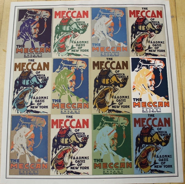 Item #P3757 The Meccan of Mecca Temple A. A. O. N. M. S. Oasis of New York. signed IAS.