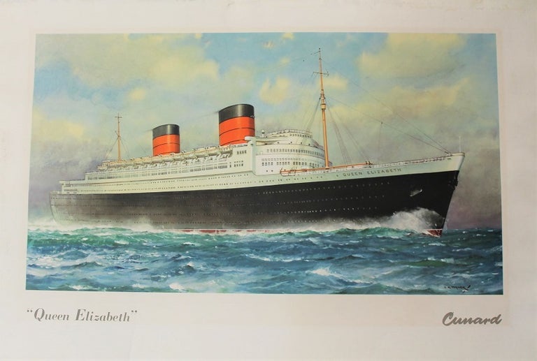 Item #P3913 "Queen Elizabeth" Cunard. C R. Turner.