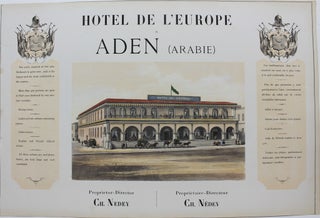 Item #P4209 Hotel de L'Europe a Aden (Arabie). Victor Rose
