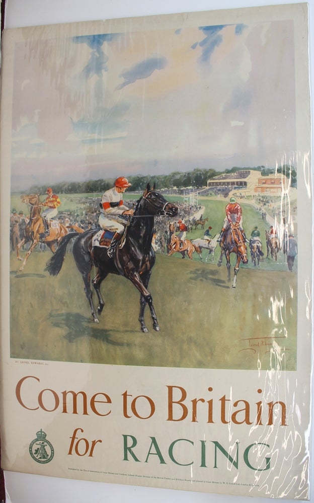 Item #P4236 Come to Britain for Racing. Lionel Edwards.
