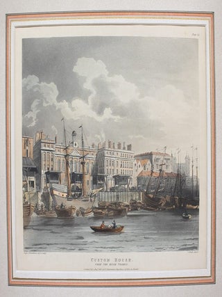 Item #P4307 Custom House from the River Thames. J. Bluck