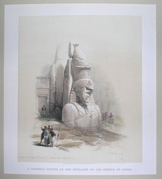 Item #P442 A Colossal Statue at the Entrace to the Temple of Luxor. David Roberts