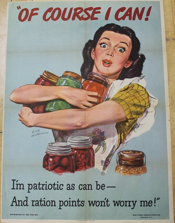 Item #P4630 "Of Course I Can ! I'm Patriotic as can be--And ration points won't worry me !" Dick Williams.