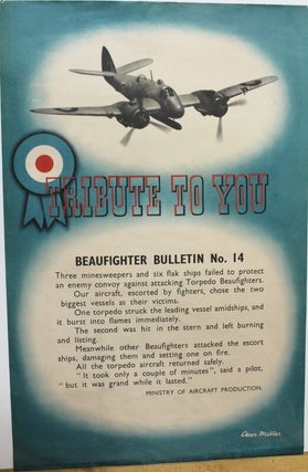Item #P5069 Tribute To You--Beaufighter Bulletin No.14Three minesweepers and six flak...