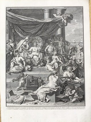 Item #P5115 La Republique de Hollande sur son Trone; A sa droite la Liberte, la Paix & la...