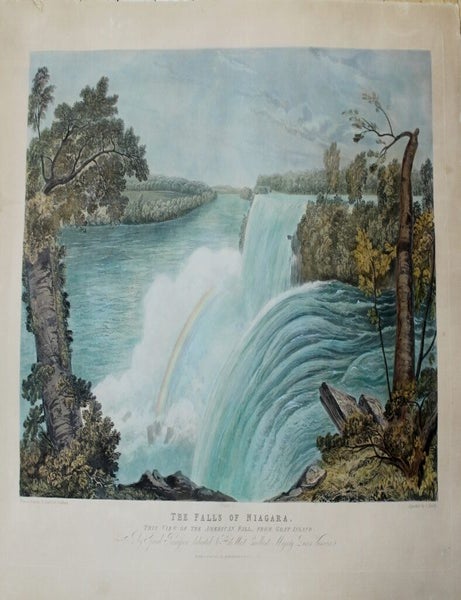 The Falls of Niagara. This View of the American Fall, from Goat Island ...