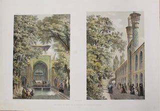Item #P5218 Interieurs Du Jardin De La Mosquee De Chah-Sultan-Hussein Ispahan. Eugene Flandin