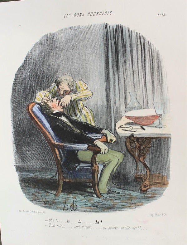 Item #P5230 Les Bons Bourgeois No.45Oh! la...la...la...la! Tant mieux...Tant mieux...ça prouve qu'elle vient! Honore-Victorin Daumier.