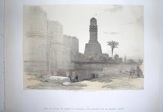 Item #P526 Bab en Nasr, or Gate of Victory, and Mosque of El Hakim, Cairo. David Roberts