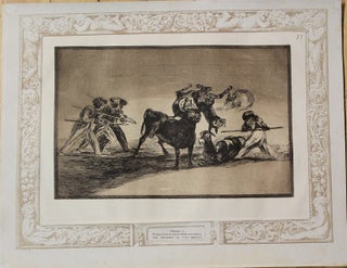 Item #P5277 Palenque De Los Moros Hecho Con Burros, Para Defenderse Del Toro Embolado. A L. Goya
