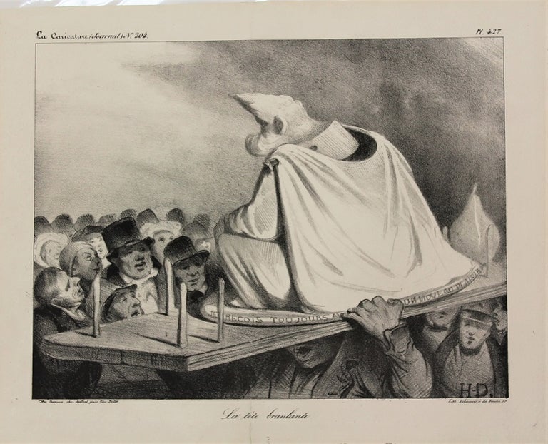 Item #P5291 La tete branlante (The Loose Head). Honore-Victorin Daumier.