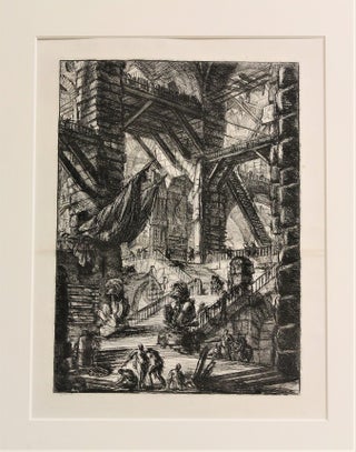 Item #P5307 The Staircase with Trophies, plate 8 from Carceri d'Invenzione (Imaginary Prisons)....