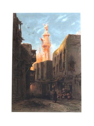 Item #P5428 Kairo. Moschee Zu Cairo in der Abendsonne. Eduard Hildebrandt