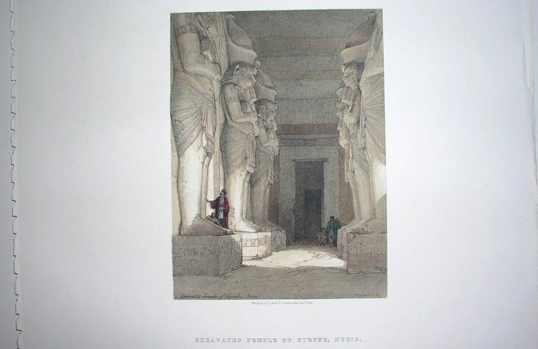 Item #P543 Excavated Temple of Gyrshe, Nubia. David Roberts.