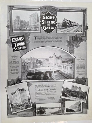 Item #P5491 Sight Seeing in Canada. The Grand Trunk System is the pioneer railway of Canada. The...