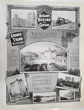 Item #P5491 Sight Seeing in Canada. The Grand Trunk System is the pioneer railway of Canada. The...