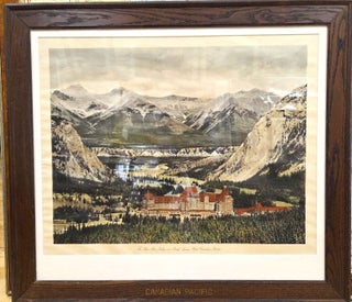 Item #P5538 The Bow River Valley and Banff Springs Hotel, Canadian Rockies. Canadian Pacific