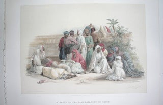 Item #P554 A Group in the Slave-Market in Cairo. David Roberts
