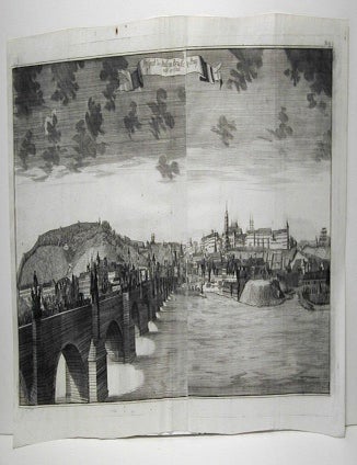 Item #P57 Prospect der Mulden Brucke zu Prag, nebst der Stadt. Prague.