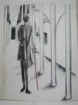 Item #P716 A Man Standing in the Interior. Michael Medina